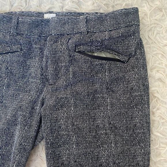 Gap Black & White Patterned Skinny Ankle Pants size 8 - Picture 5 of 8